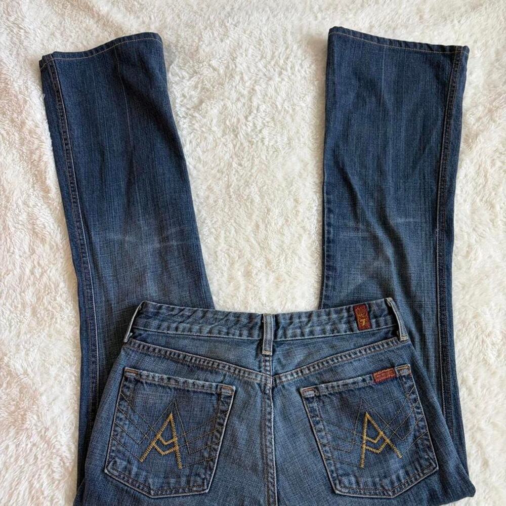 Vintage 2000s 7 For All Mankind “A Pocket” Low Rise Flare Jeans (Size 27)